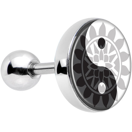 16G 1/4 Mandala Yin Yang Tragus Cartilage Earring