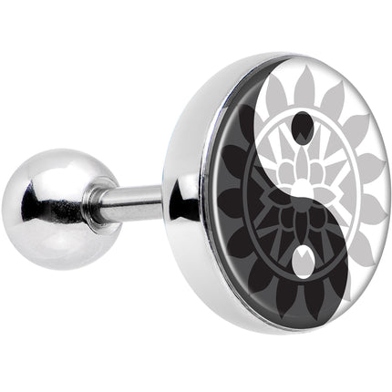 16G 1/4 Mandala Yin Yang Tragus Cartilage Earring