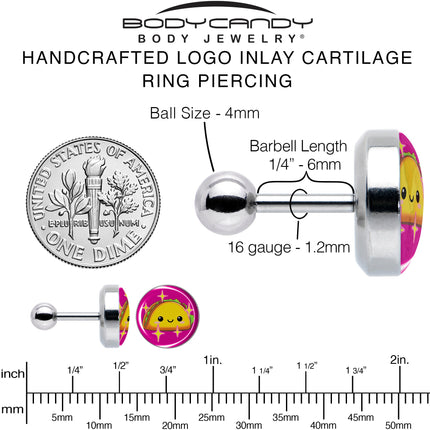 Mexican Fiesta Cute Taco Tragus Cartilage Earring by Onyx O