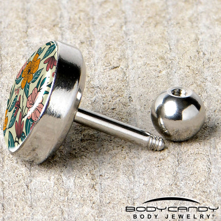 16G 1/4 Blossom Creation Wildflower Flowers Tragus Cartilage Earring by Onyx O