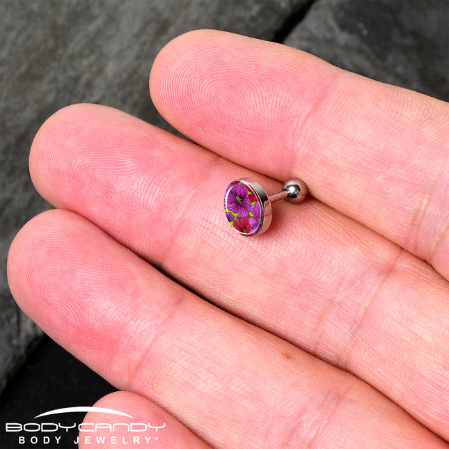 16G 1/4 Blossom Creation Tropical Floral Flowers Cartilage Earring by Onyx O