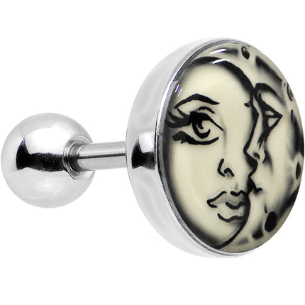 16G Celestial Sun Moon Glow in the Dark Tragus Cartilage Earring
