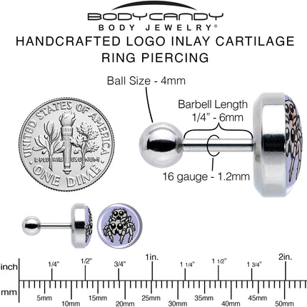 Leaping Leapfrog Spiders Tragus Cartilage Earring by Onyx O