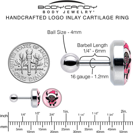 16G 1/4 Krampus Cutie Tragus Cartilage Earring by Onyx O
