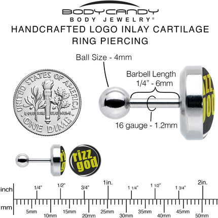 RIZZ GOD Tragus Cartilage Earring by Onyx O