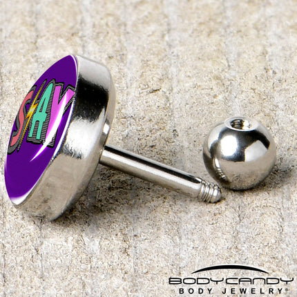 16G 1/4 Colorful Lighting SLAY Tragus Cartilage Earring by Onyx O
