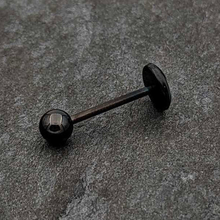 Glow in the Dark Black Anodized Poop Barbell Tongue Ring by Onyx O
