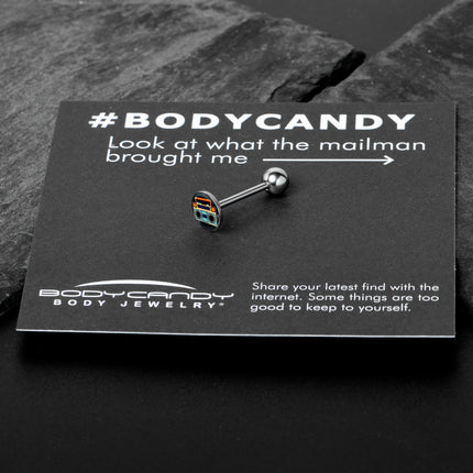 Retro Boombox Barbell Tongue Ring by Onyx O