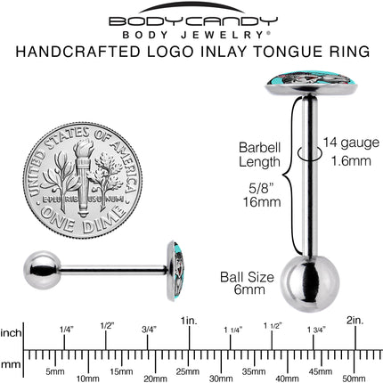 Heavy Metal Kitty Cat Barbell Tongue Ring by Onyx O