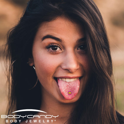 Mexican Fiesta Cute Taco Barbell Tongue Ring by Onyx O