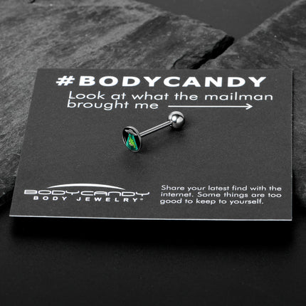 Alien UFO Dinosaur Abduction Barbell Tongue Ring by Onyx O