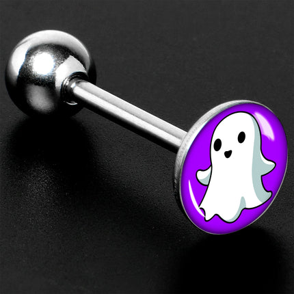 Ghost Barbell Tongue Ring by Onyx O
