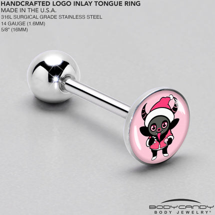 Krampus Cutie Holiday Barbell Tongue Ring by Onyx O