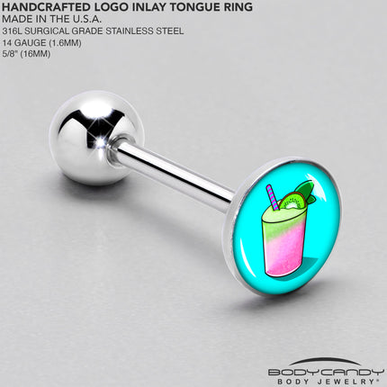 Summer Drink Barbell Tongue Ring by Onyx O