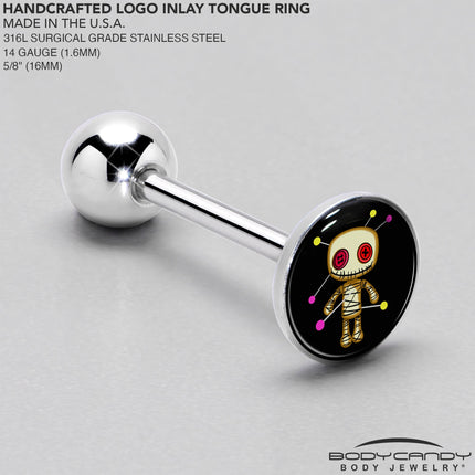 Voodoo Doll Barbell Tongue Ring by Onyx O