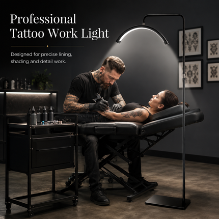 Tattoo Estheticians Pmu Eyelash LED Floor Light,  moon Lamp with phone holder