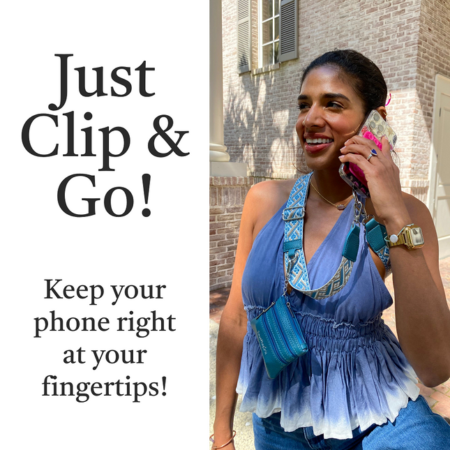 Clip & Go Strap w/Zippered Pouch XOXO