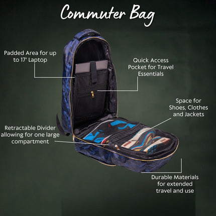 Black Leather Commuter Bag