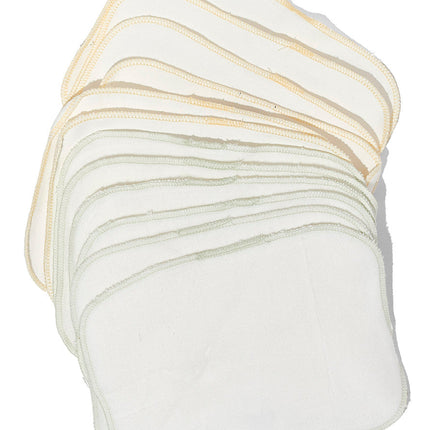 Organic Brushed Cotton Wash Cloth - Pack of 12
