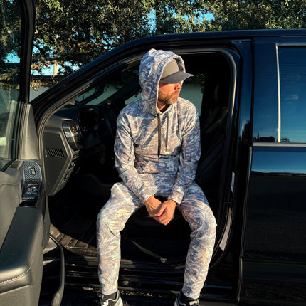 Faded Camo Wide String Hoodie