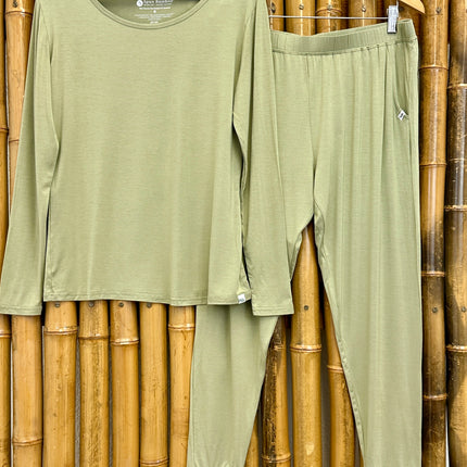 Women's Bamboo Lounge Set - Long Sleeve T-Shirt and Jogger Pants