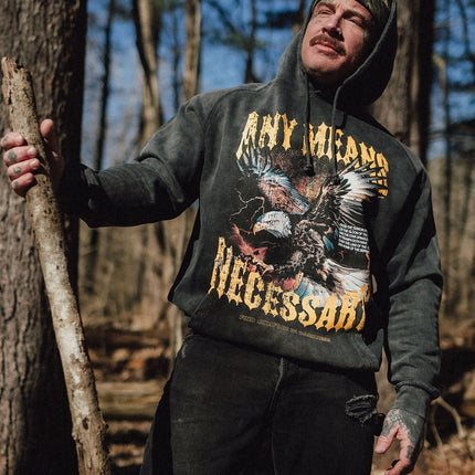 Depraved Pullover Hoodie Vintage Black