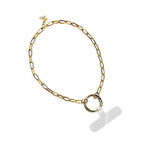 Gold Paperclip Chain w/Butterfly Charm