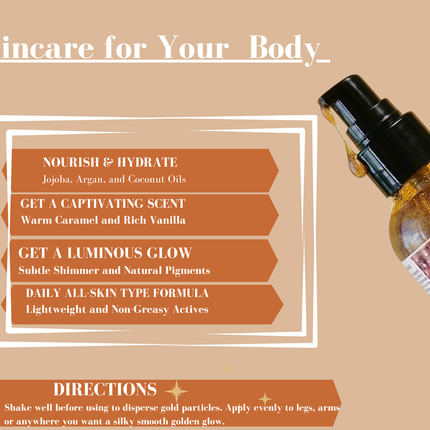Caramel Vanilla Shimmer Body Oil