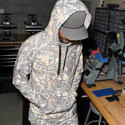 Faded Camo Wide String Hoodie
