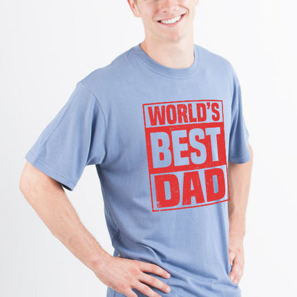 World's Best Dad Men's Bamboo Viscose/Organic Cotton Short Sleeve Graphic T-Shirt