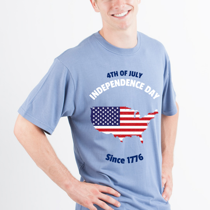 4th of July Men's Bamboo Viscose/Organic Cotton Short Sleeve Graphic T-Shirt