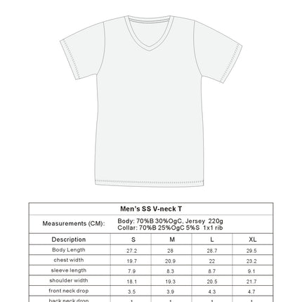 Clearance Men's Bamboo Viscose V-Neck T-Shirt