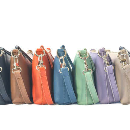 Elia Convertible Leather Bag – Clutch, Shoulder & Crossbody