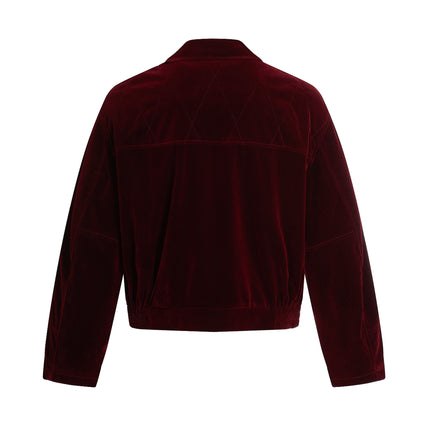 RED SUEDE GEMSTONE JACKET