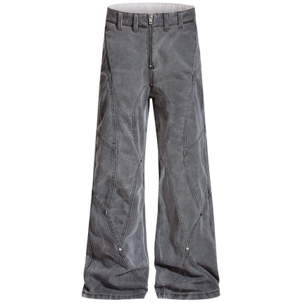 GREY PANEL DENIM