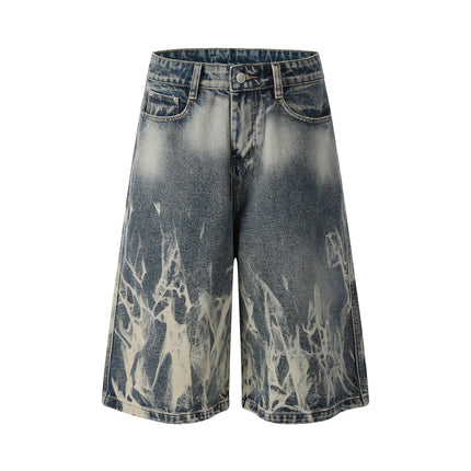 ACID DENIM SHORTS