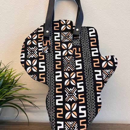 Shadia Kente African Map Hand Bag