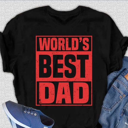 World's Best Dad Men's Bamboo Viscose/Organic Cotton Short Sleeve Graphic T-Shirt