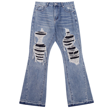 DESTROYED SPLIT DENIM