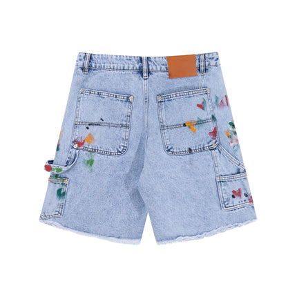 AZUL SPLIT PAINTERS SHORTS