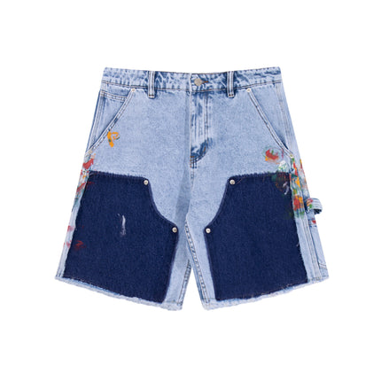 AZUL SPLIT PAINTERS SHORTS