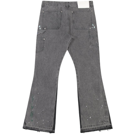GREY SPLIT PAINTERS DENIM