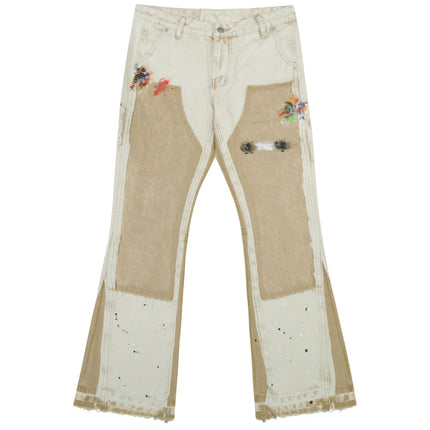 SAND SPLIT PAINTERS DENIM