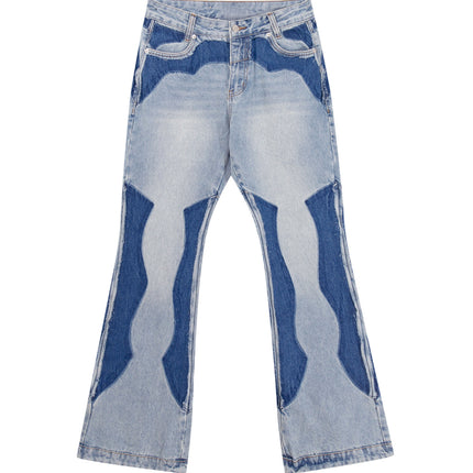 AZUL SPLIT PATCHWORK DENIM