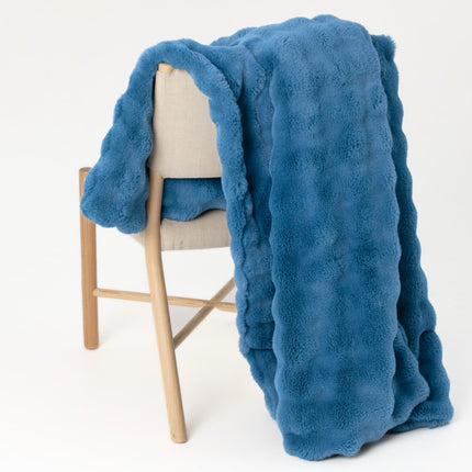 Faux Fur Wave Throw Blanket