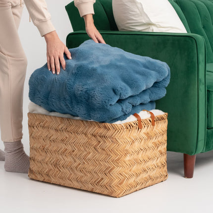 Faux Fur Wave Throw Blanket