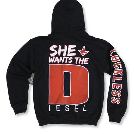 She Wants the Diesel | Funny Men's and Women's Black Country Hoodie