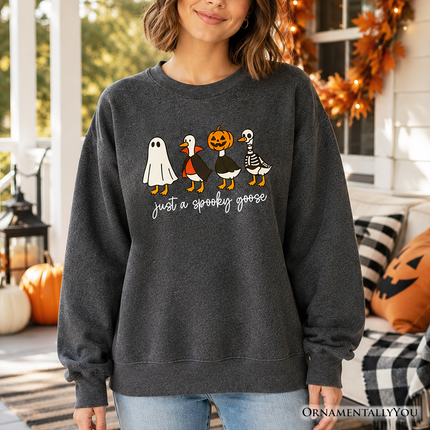 Just a Spooky Goose Sweatshirt, Funny Halloween Costumes Sweater