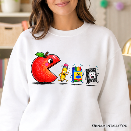 Funny Apple 1st Day of School Sweatshirt, Sweater for Teachers