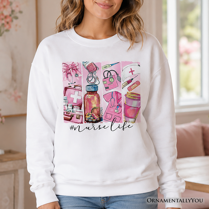 Nurse Life Sweatshirt, Medical Essentials Sweater for Coquette Nurses